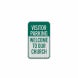 Church Visitor Parking Aluminum Sign (HIP Reflective)