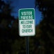Church Visitor Parking Aluminum Sign (HIP Reflective)