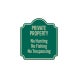 No Hunting Fishing Trespassing Aluminum Sign (Reflective)