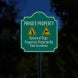 Private Property Beware of Dogs Aluminum Sign (Reflective)