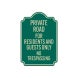 Private Road Aluminum Sign (Reflective)