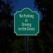 No Parking Driving On Grass Aluminum Sign (Reflective)