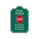 Stop Private Driveway Aluminum Sign (Reflective)