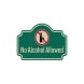 No Alcohol Allowed Aluminum Sign (Reflective)