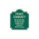 Private Community No Solicitation Aluminum Sign (Reflective)