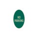 No Parking Oval Aluminum Sign (Reflective)
