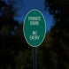 Private Drive No Entry Oval Aluminum Sign (Reflective)
