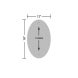 Private Drive No Entry Oval Aluminum Sign (Reflective)