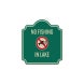 No Fishing In Lake Aluminum Sign (Reflective)