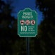 Private Property Dome Shaped No Soliciting Aluminum Sign (Reflective)