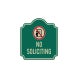 No Soliciting Symbol Aluminum Sign (Reflective)