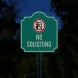 No Soliciting Symbol Aluminum Sign (Reflective)