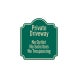 Private Driveway No Outlet Aluminum Sign (Reflective)