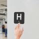 Letter H Braille Sign