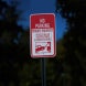 No Parking Vehicles Will Be Ticketed Aluminum Sign (HIP Reflective)