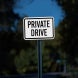 Private Drive Aluminum Sign (HIP Reflective)