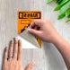 OSHA Low Clearance Mirror Decal (Non Reflective)