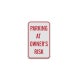 Parking At Owner's Risk Aluminum Sign (Diamond Reflective)
