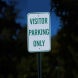 Visitor Parking Only Aluminum Sign (Diamond Reflective)