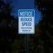 Reduce Speed When Entering Aluminum Sign (Diamond Reflective)