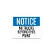 OSHA No Trucks Beyond This Point Decal (Non Reflective)