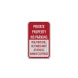 Private Property No Parking Aluminum Sign (HIP Reflective)