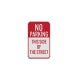 No Parking This Side Aluminum Sign (Diamond Reflective)