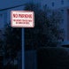 No Parking Violators Will Be Towed Away Decal (EGR Reflective)