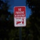 No Parking In Driveway, Tow Away Aluminum Sign (HIP Reflective)