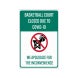 Basketball Court Closed Corflute Sign (Non Reflective)