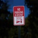 Unauthorized Vehicles Towed Aluminum Sign (EGR Reflective)