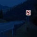 No Left Turn Symbol Aluminum Sign (HIP Reflective)