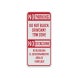 Bilingual No Parking Aluminum Sign (Diamond Reflective)