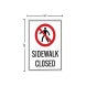 Sidewalk Closed Corflute Sign (Non Reflective)