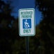Handicap Reserved Parking Aluminum Sign (EGR Reflective)