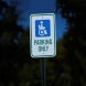 Handicap Parking Only Aluminum Sign (Diamond Reflective)