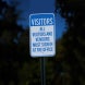 Visitors Must Register Aluminum Sign (Diamond Reflective)