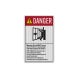 ANSI Danger Moving Gate Decal (EGR Reflective)