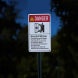 ANSI Danger Moving Gate Aluminum Sign (Diamond Reflective)