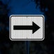Parking Lot Arrow Aluminum Sign (HIP Reflective)