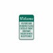 Visitors & Vendors Please Enter at Front Door Aluminum Sign (Diamond Reflective)