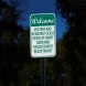 Visitors & Vendors Please Enter at Front Door Aluminum Sign (Diamond Reflective)