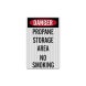 Danger Propane Storage Area Decal (EGR Reflective)