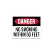 No Smoking Within 50 Feet Decal (Non Reflective)
