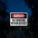 No Smoking Within 50 Feet Aluminum Sign (EGR Reflective)