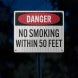 No Smoking Within 50 Feet Aluminum Sign (HIP Reflective)