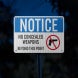 No Weapons Beyond This Point Aluminum Sign (EGR Reflective)