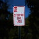 No Stopping Fire Lane Aluminum Sign (EGR Reflective)