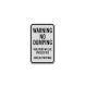 Warning No Dumping Aluminum Sign (EGR Reflective)