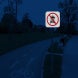 No Cars Allowed Aluminum Sign (HIP Reflective)